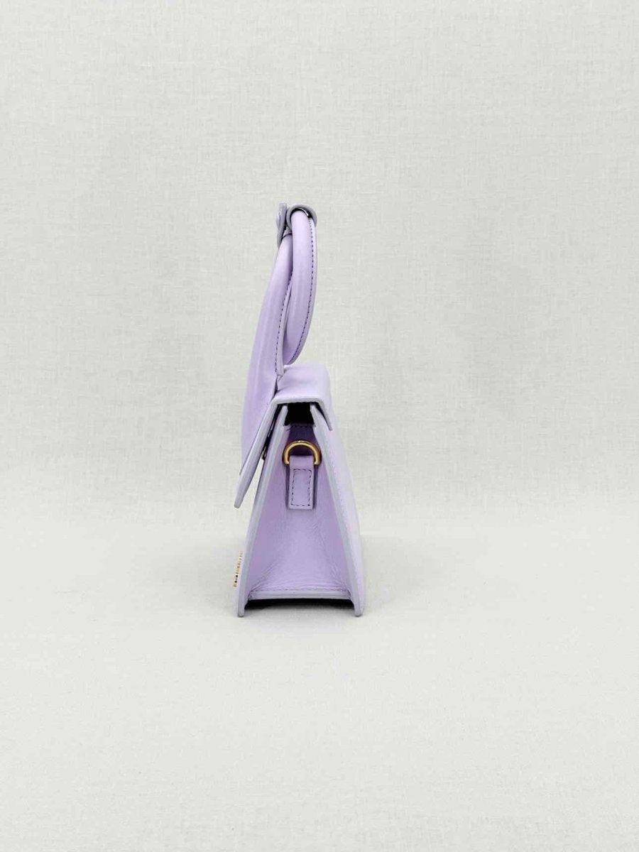 Pre - loved JACQUEMUS Le Chiquito Noeud Purple Top Handle at Reems Closet