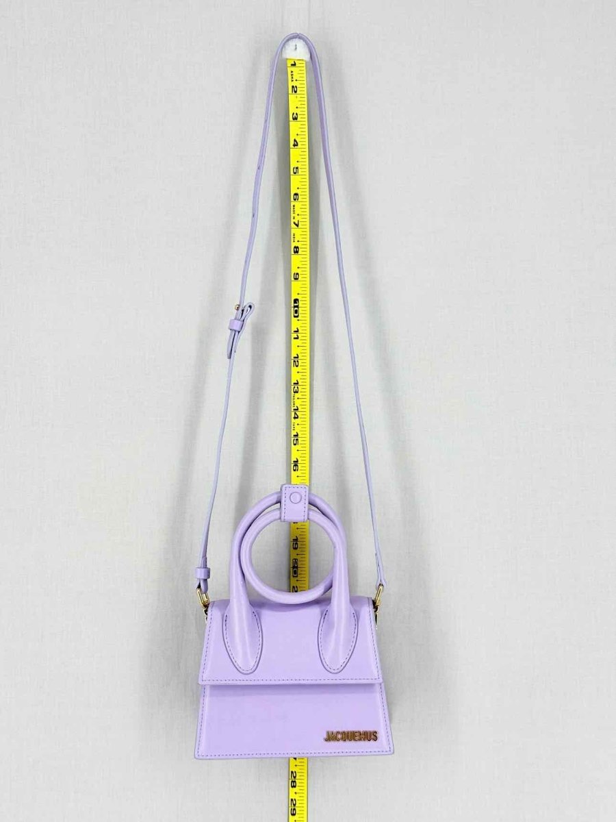 Pre - loved JACQUEMUS Le Chiquito Noeud Purple Top Handle at Reems Closet