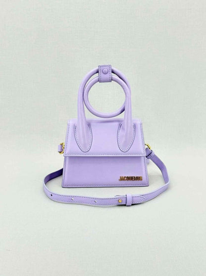 Pre - loved JACQUEMUS Le Chiquito Noeud Purple Top Handle at Reems Closet