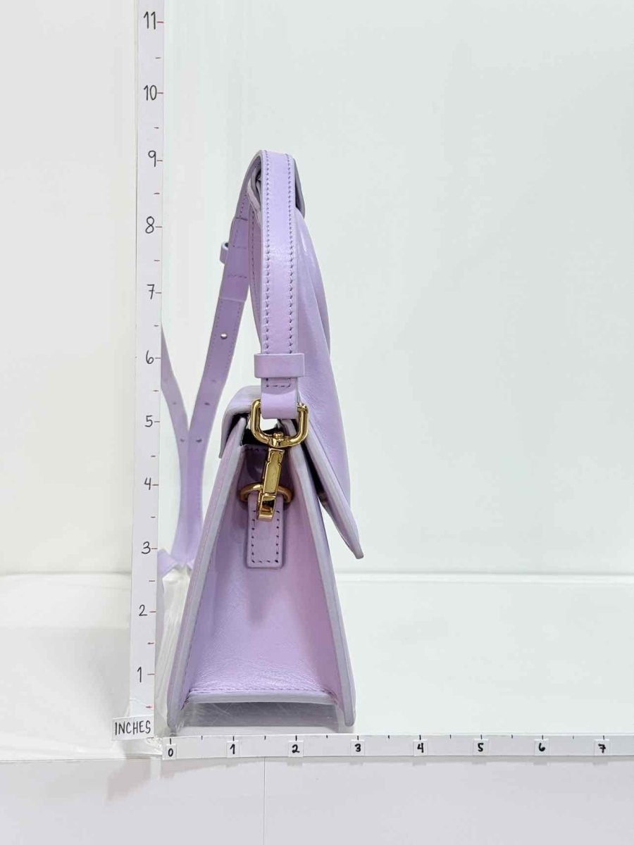 Pre - loved JACQUEMUS Le Chiquito Noeud Purple Top Handle at Reems Closet