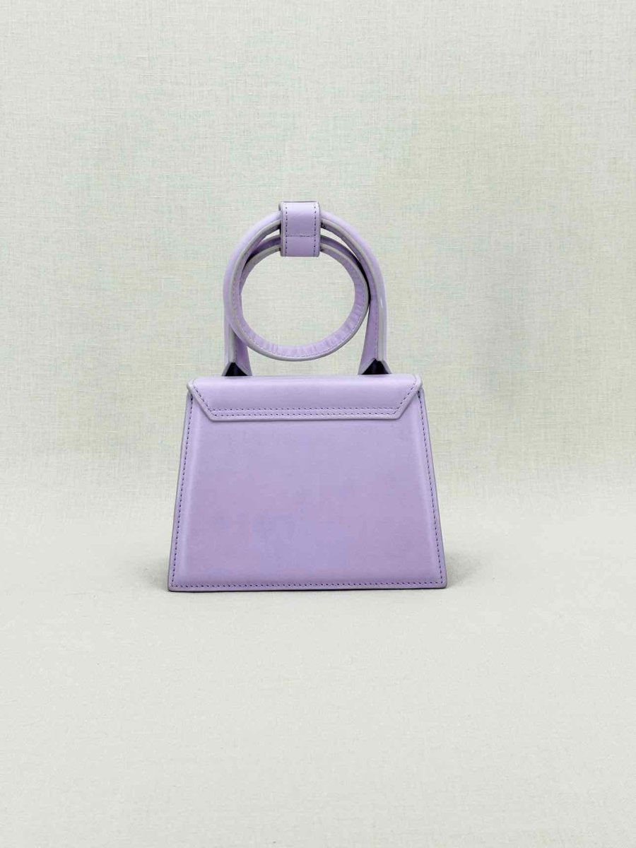 Pre - loved JACQUEMUS Le Chiquito Noeud Purple Top Handle at Reems Closet