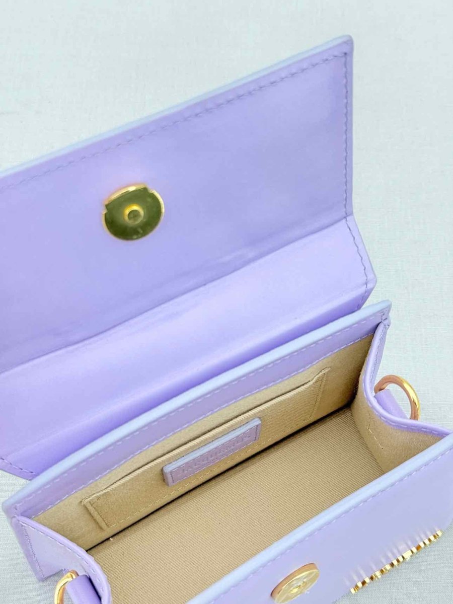 Pre - loved JACQUEMUS Le Chiquito Noeud Purple Top Handle at Reems Closet