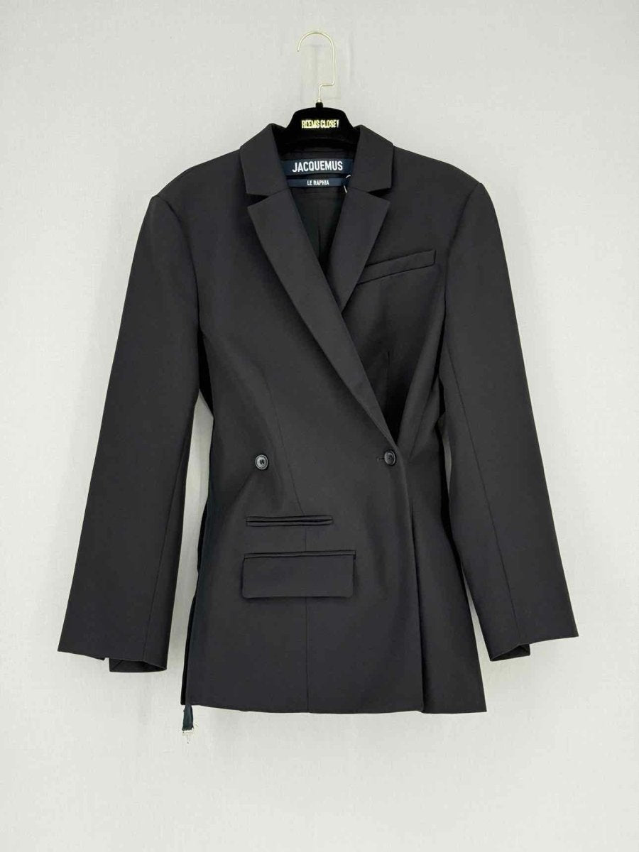 Pre - loved JACQUEMUS Le Raphia Black Size US 6 Jacket at Reems Closet