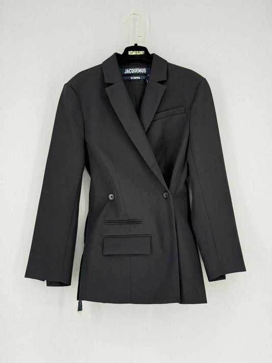 Pre - loved JACQUEMUS Le Raphia Black Size US 6 Jacket at Reems Closet