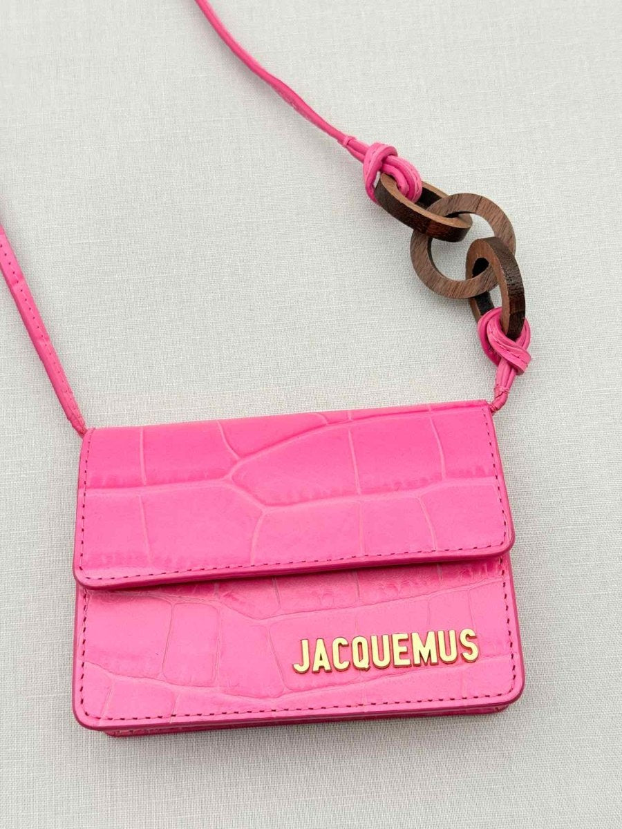 Pre - loved JACQUEMUS Le Riviera Pink Shoulder Bag at Reems Closet