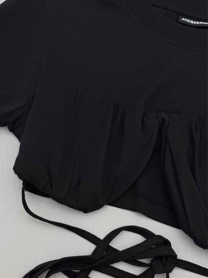 Pre-loved JACQUEMUS Le T-shirt Baci Black Size XXSmall Top at Reems Closet