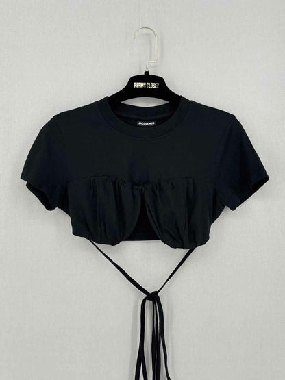 Pre-loved JACQUEMUS Le T-shirt Baci Black Size XXSmall Top at Reems Closet