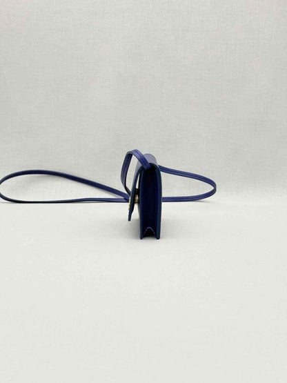 Pre-loved JACQUEMUS Mini Le Bello Blue Lizard Embossed Crossbody at Reems Closet