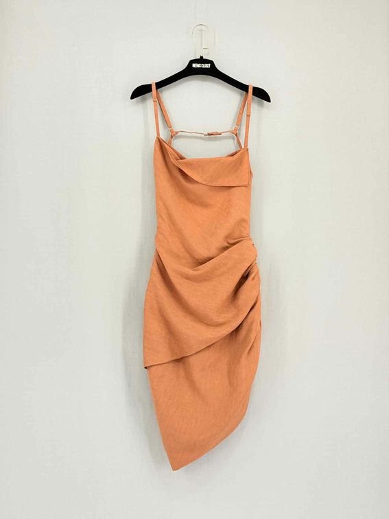 Pre-loved JACQUEMUS Saudade Orange Size US 4 Short Dress at Reems Closet