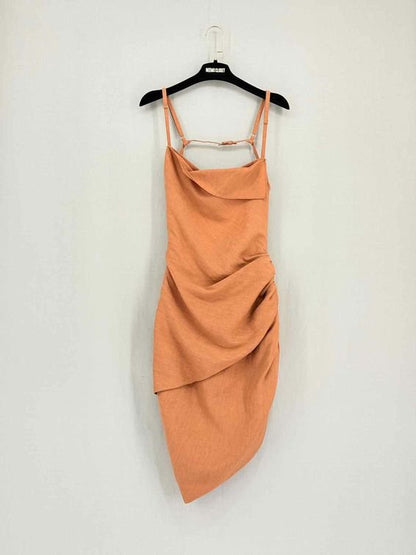 Pre-loved JACQUEMUS Saudade Orange Size US 4 Short Dress at Reems Closet