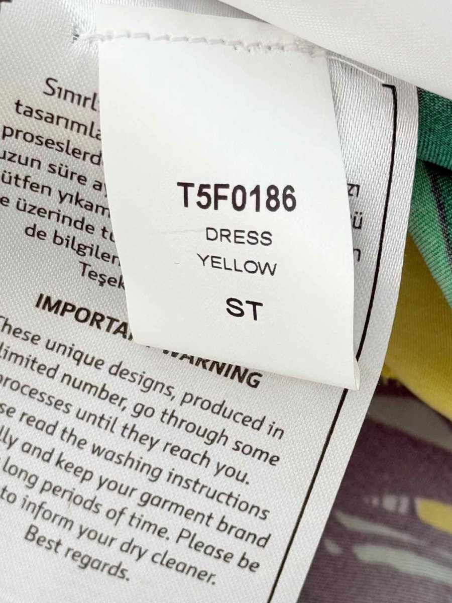 Pre-loved JAQUETTE Yellow Multicolor Size One Size Short Dress at Reems Closet