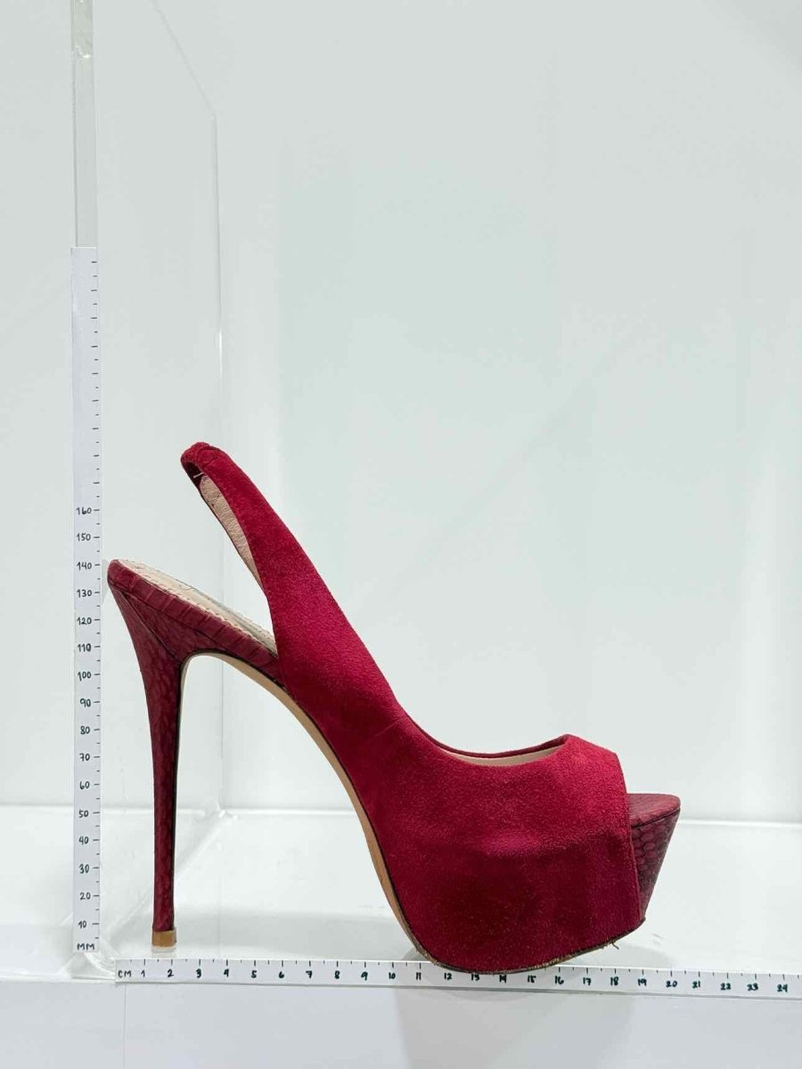 Pre-loved JEAN MICHEL CAZABAT Red Size EU 37.5 Slingbacks at Reems Closet