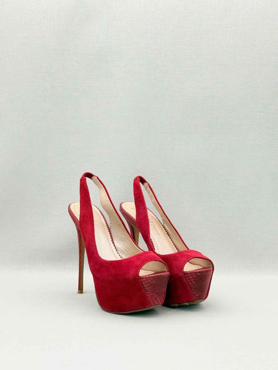 Pre-loved JEAN MICHEL CAZABAT Red Size EU 37.5 Slingbacks at Reems Closet