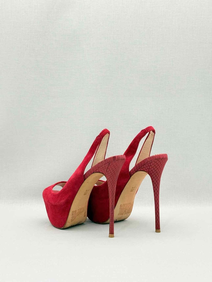Pre-loved JEAN MICHEL CAZABAT Red Size EU 37.5 Slingbacks at Reems Closet