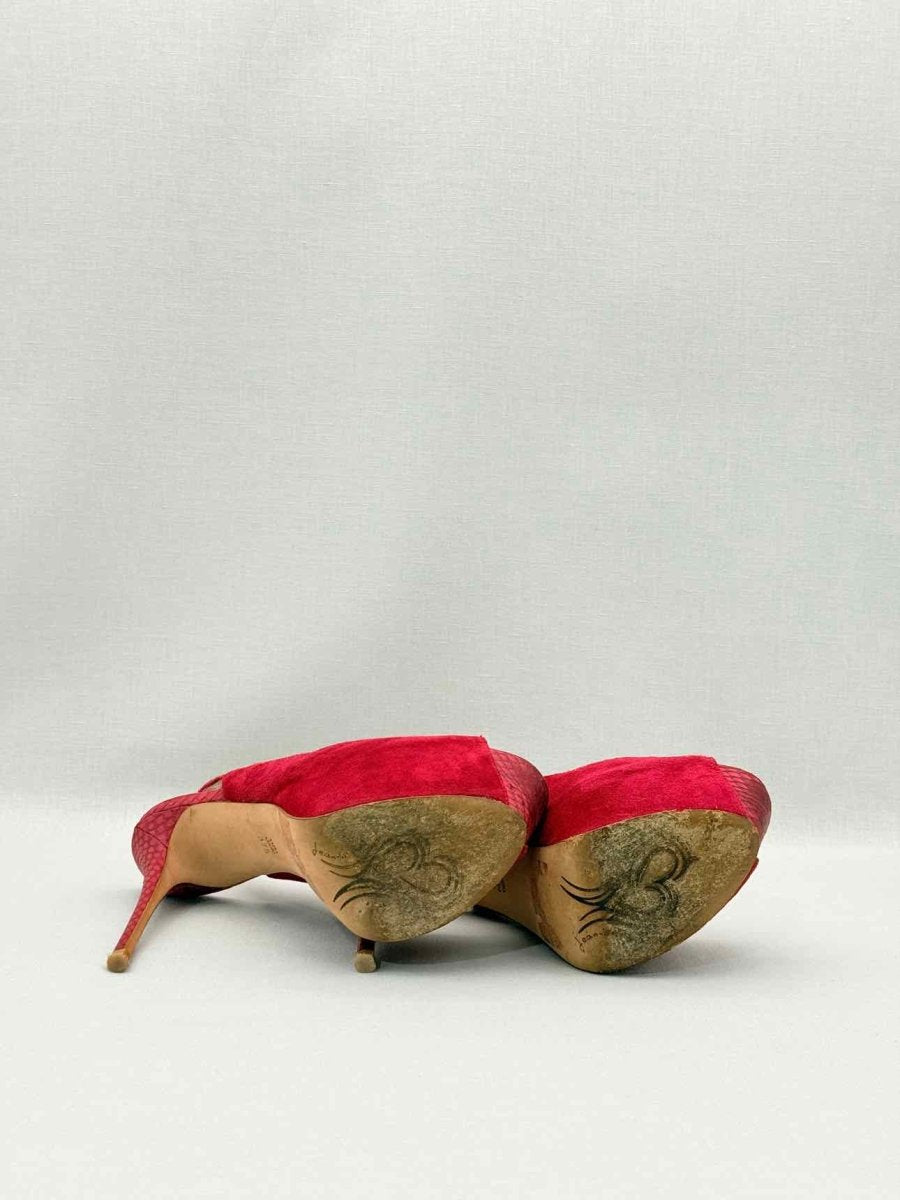 Pre-loved JEAN MICHEL CAZABAT Red Size EU 37.5 Slingbacks at Reems Closet