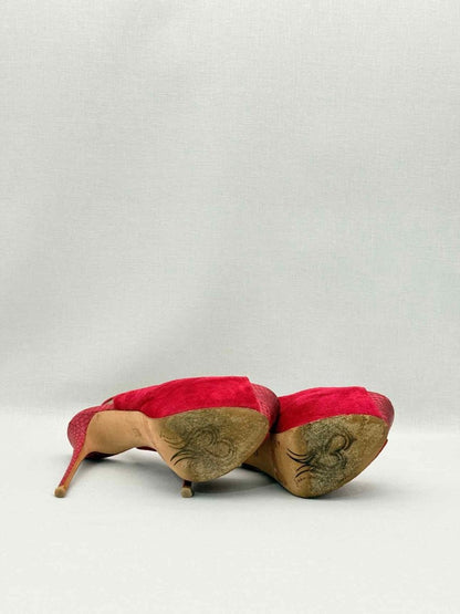 Pre-loved JEAN MICHEL CAZABAT Red Size EU 37.5 Slingbacks at Reems Closet