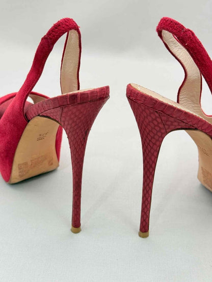 Pre-loved JEAN MICHEL CAZABAT Red Size EU 37.5 Slingbacks at Reems Closet