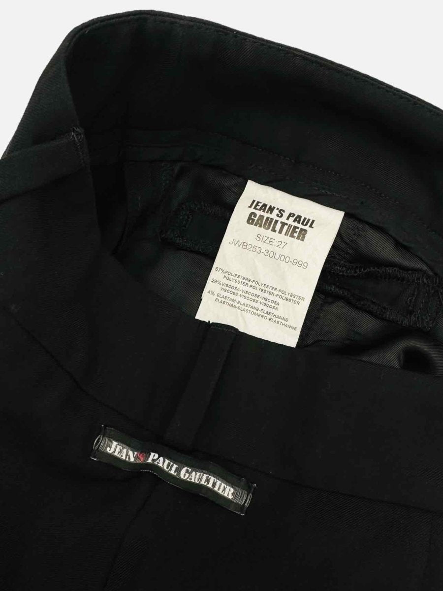 Pre - loved JEAN'S PAUL GAULTIER Wide Leg Black Pants at Reems Closet