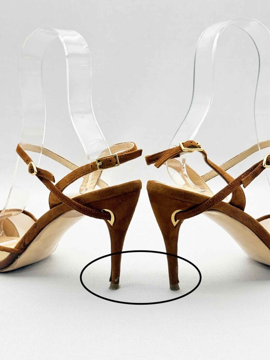 Pre-loved JENNIFER CHAMANDI Brown Size EU 37.5 Heeled Sandals at Reems Closet