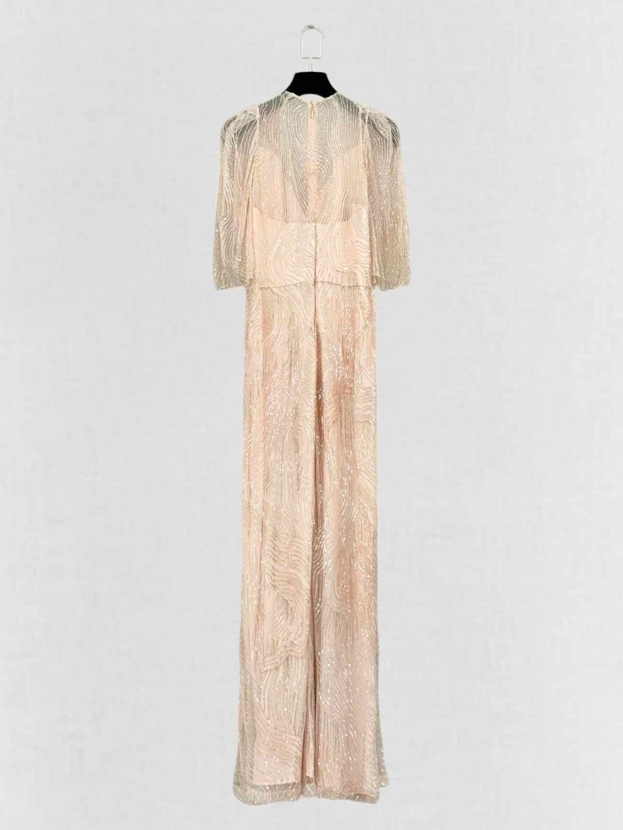 Pre-loved JENNY PACKHAM Dana Cream Size US 10 Long Dress at Reems Closet