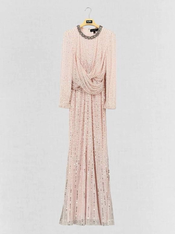 Pre-loved JENNY PACKHAM Macelline Pink Size US 8 Long Dress at Reems Closet