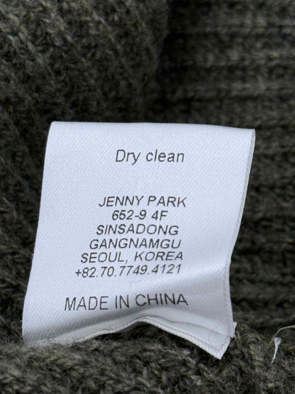 Pre - loved JENNY PARK Khaki Size Medium Long Cardigan at Reems Closet