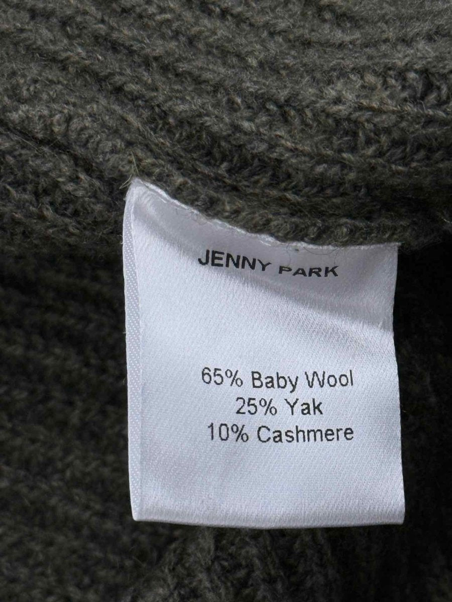 Pre - loved JENNY PARK Khaki Size Medium Long Cardigan at Reems Closet