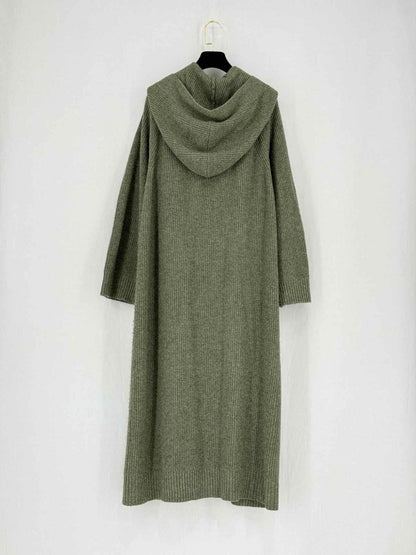 Pre - loved JENNY PARK Khaki Size Medium Long Cardigan at Reems Closet