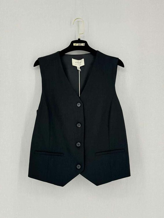 Pre-loved JIGSAW Ponte Black Size US 10 Vest Top at Reems Closet