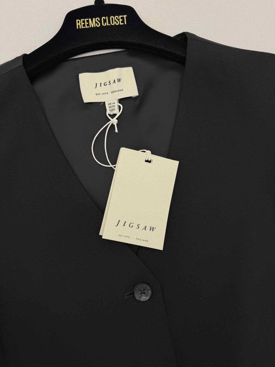 Pre-loved JIGSAW Ponte Black Size US 10 Vest Top at Reems Closet