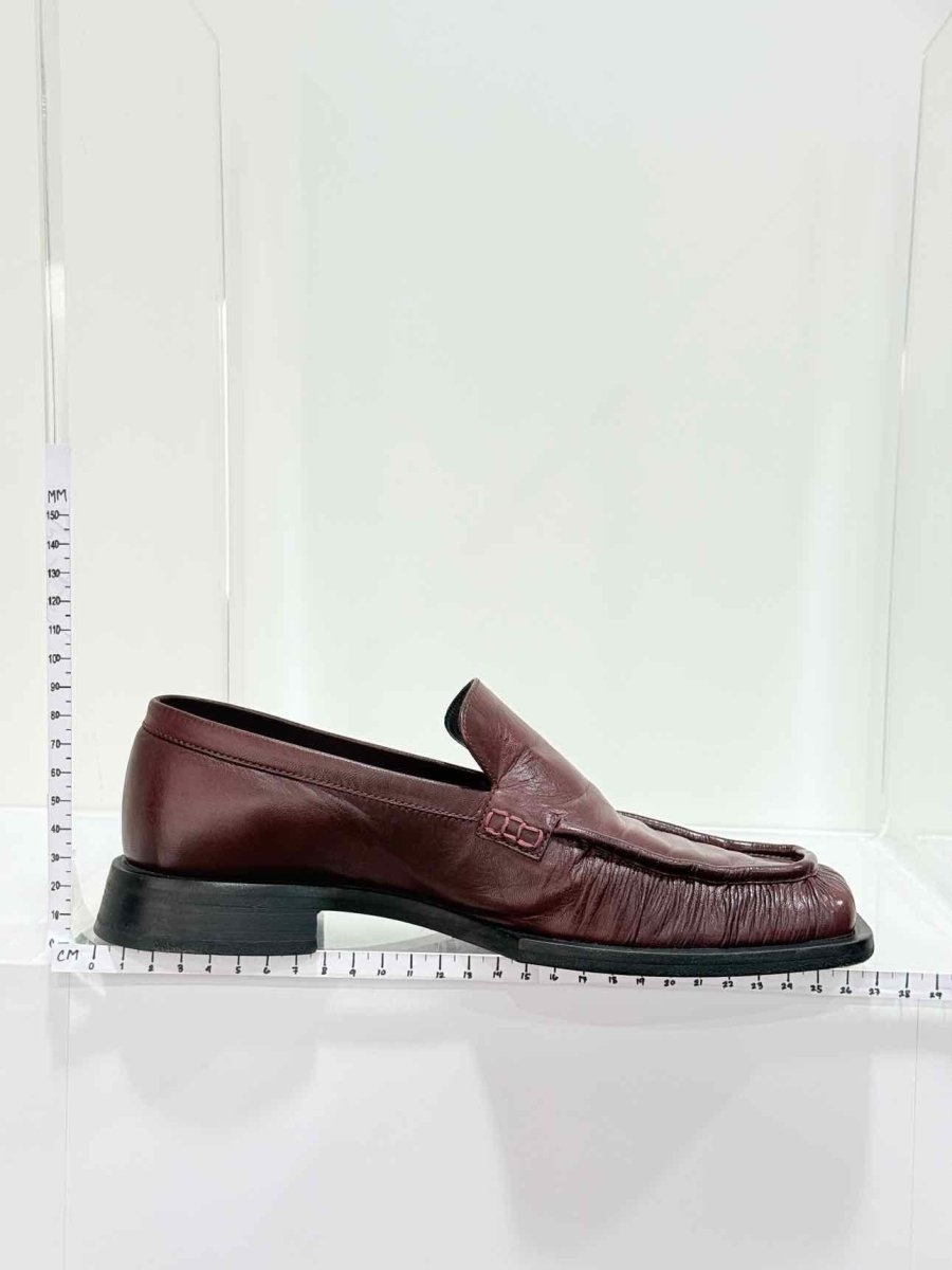 Pre - loved JIL SANDER Burgundy Ruched Size EU 38 Loafers at Reems Closet