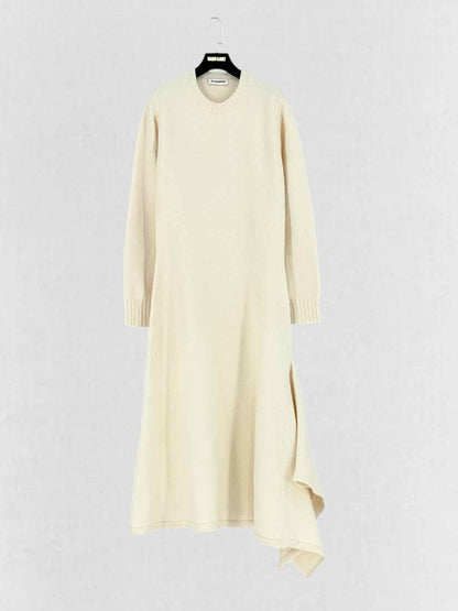 Pre - loved JIL SANDER Cream Size US 2 Midi Dress at Reems Closet