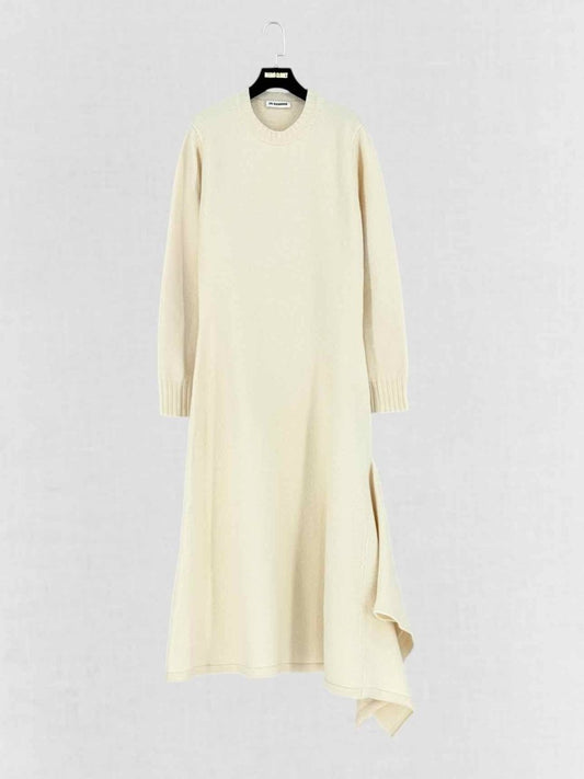 Pre - loved JIL SANDER Cream Size US 2 Midi Dress at Reems Closet