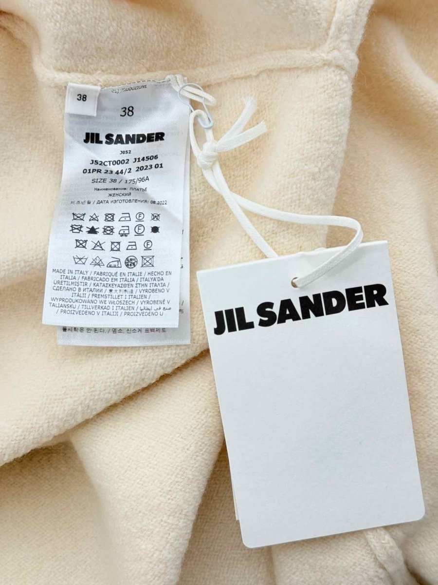 Pre - loved JIL SANDER Cream Size US 2 Midi Dress at Reems Closet