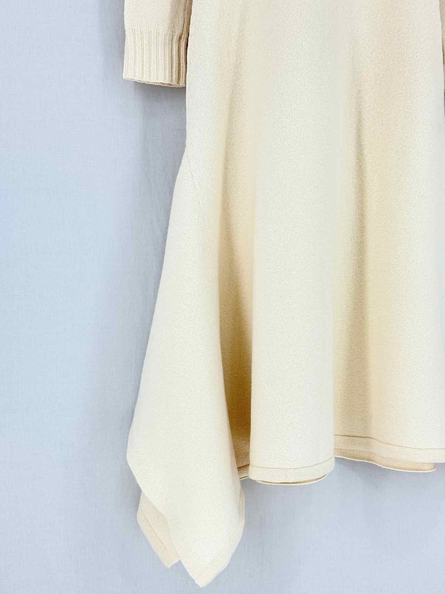 Pre - loved JIL SANDER Cream Size US 2 Midi Dress at Reems Closet