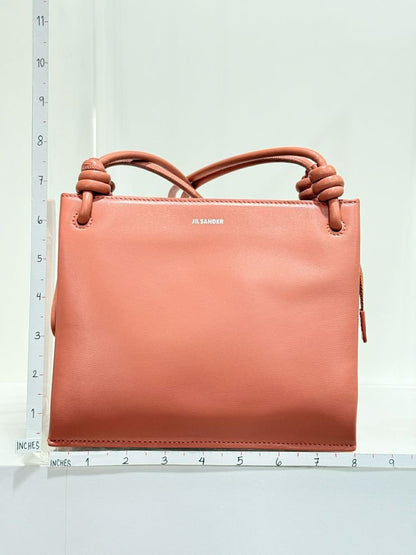 Pre - loved JIL SANDER Giro Pink Crossbody at Reems Closet
