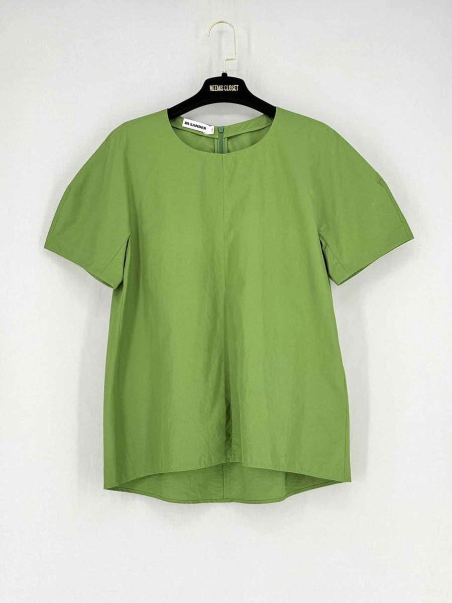 Pre - loved JIL SANDER Green Size US 2 Blouse at Reems Closet
