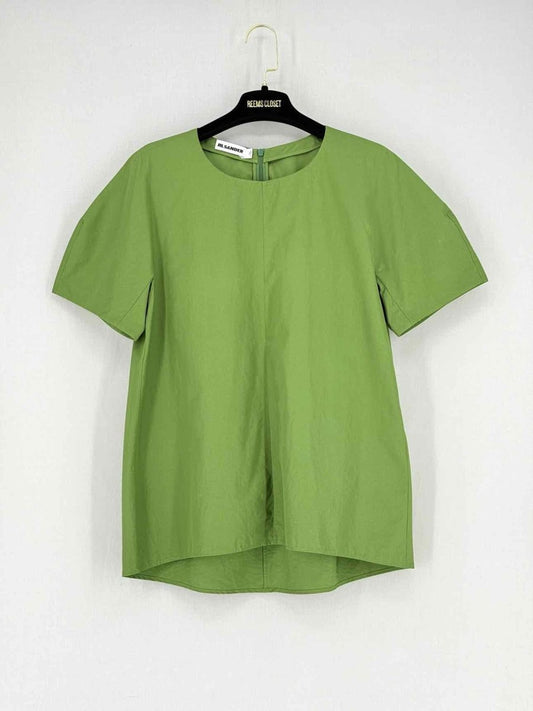Pre - loved JIL SANDER Green Size US 2 Blouse at Reems Closet
