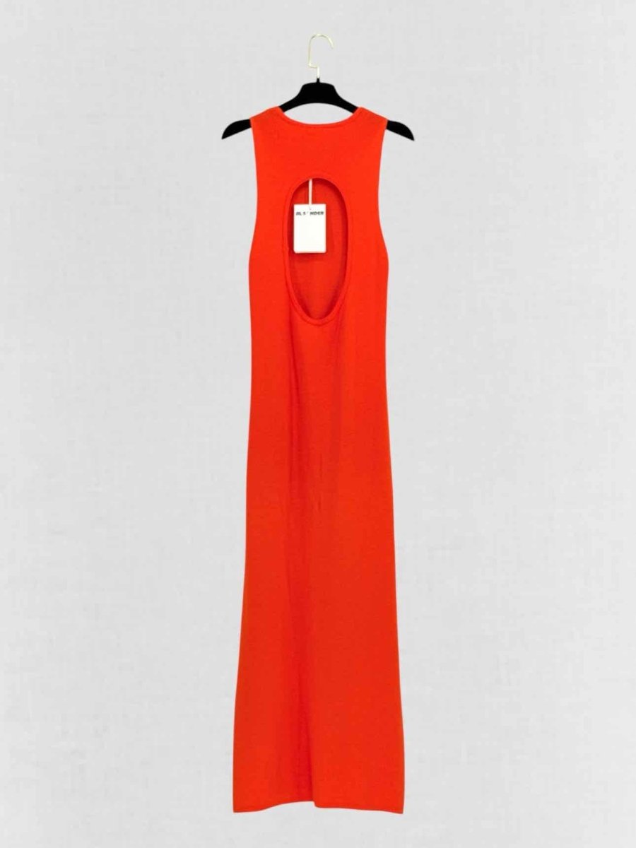 Pre - loved JIL SANDER Orange Size US 4 Midi Dress at Reems Closet