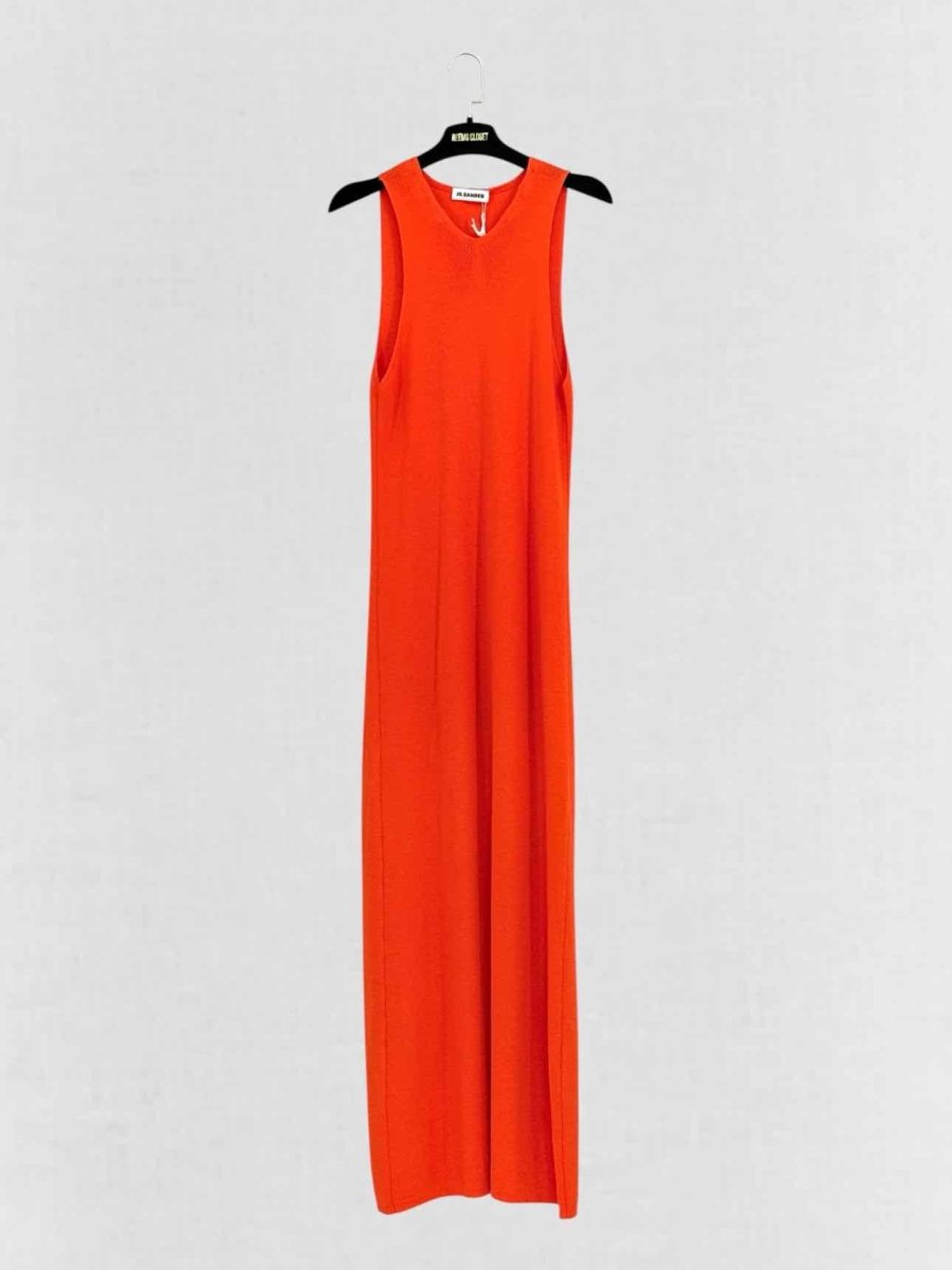 Pre - loved JIL SANDER Orange Size US 4 Midi Dress at Reems Closet