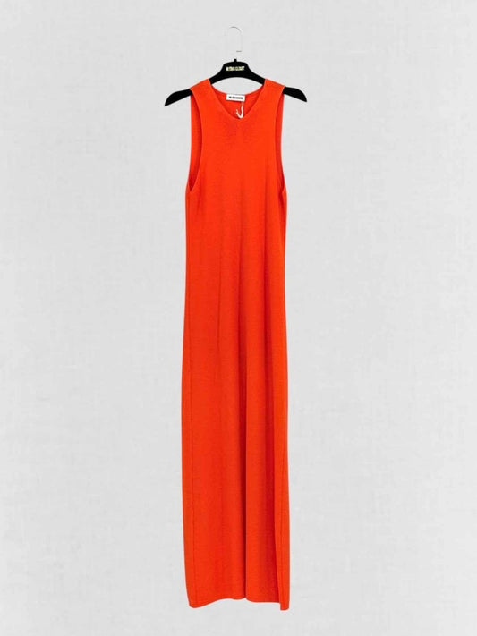 Pre - loved JIL SANDER Orange Size US 4 Midi Dress at Reems Closet