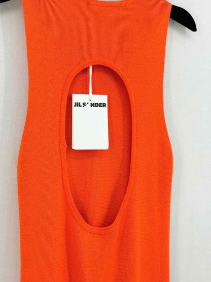 Pre - loved JIL SANDER Orange Size US 4 Midi Dress at Reems Closet
