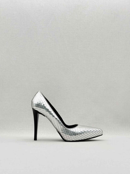 Pre - loved JIL SANDER Silver Size EU 36.5 Pumps at Reems Closet