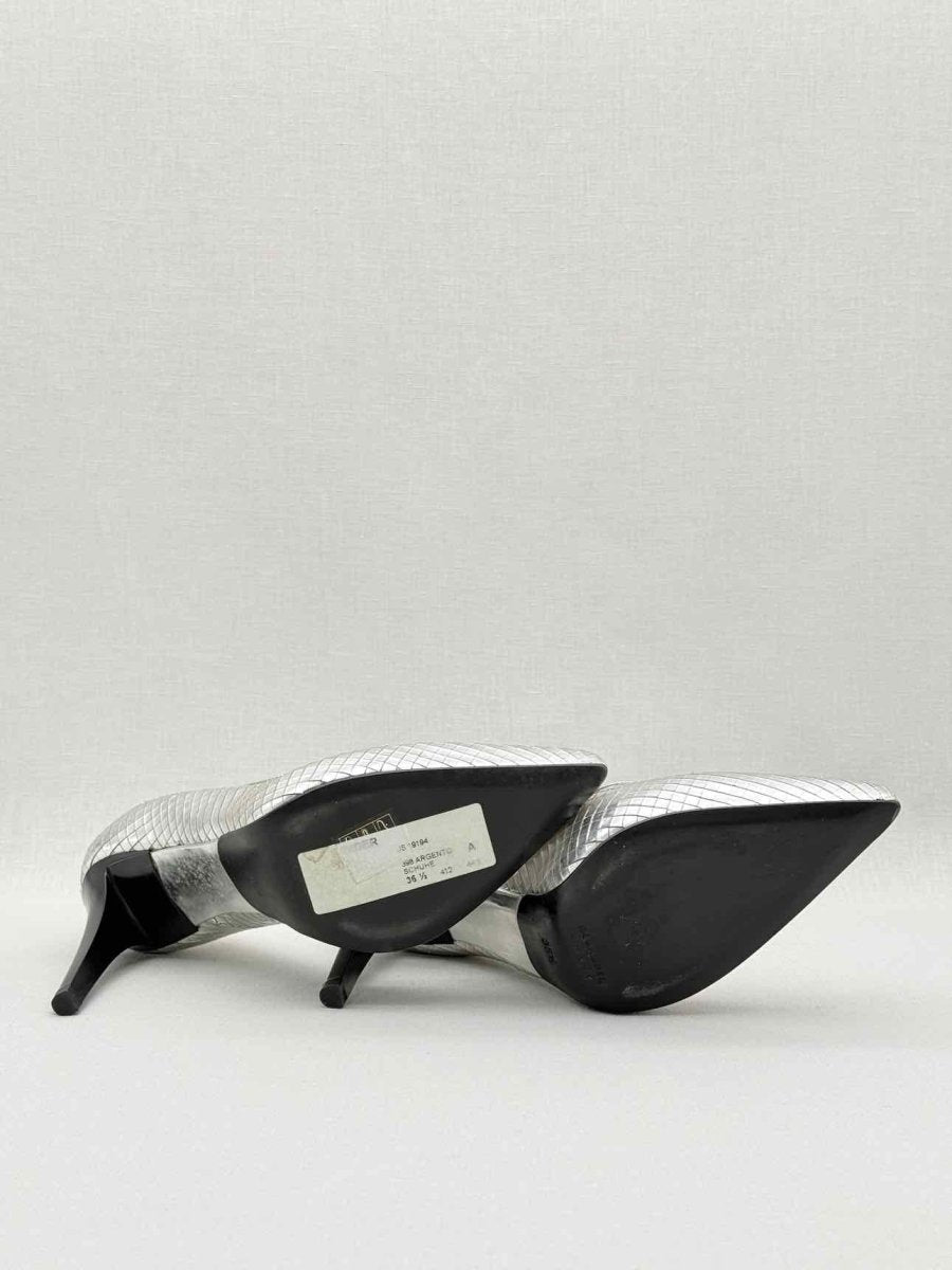 Pre - loved JIL SANDER Silver Size EU 36.5 Pumps at Reems Closet