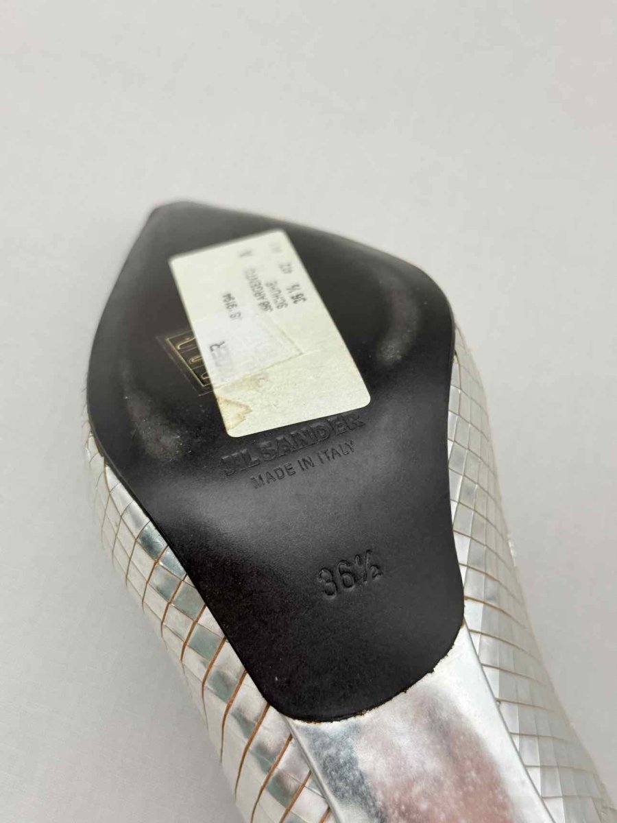 Pre - loved JIL SANDER Silver Size EU 36.5 Pumps at Reems Closet