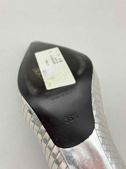 Pre - loved JIL SANDER Silver Size EU 36.5 Pumps at Reems Closet