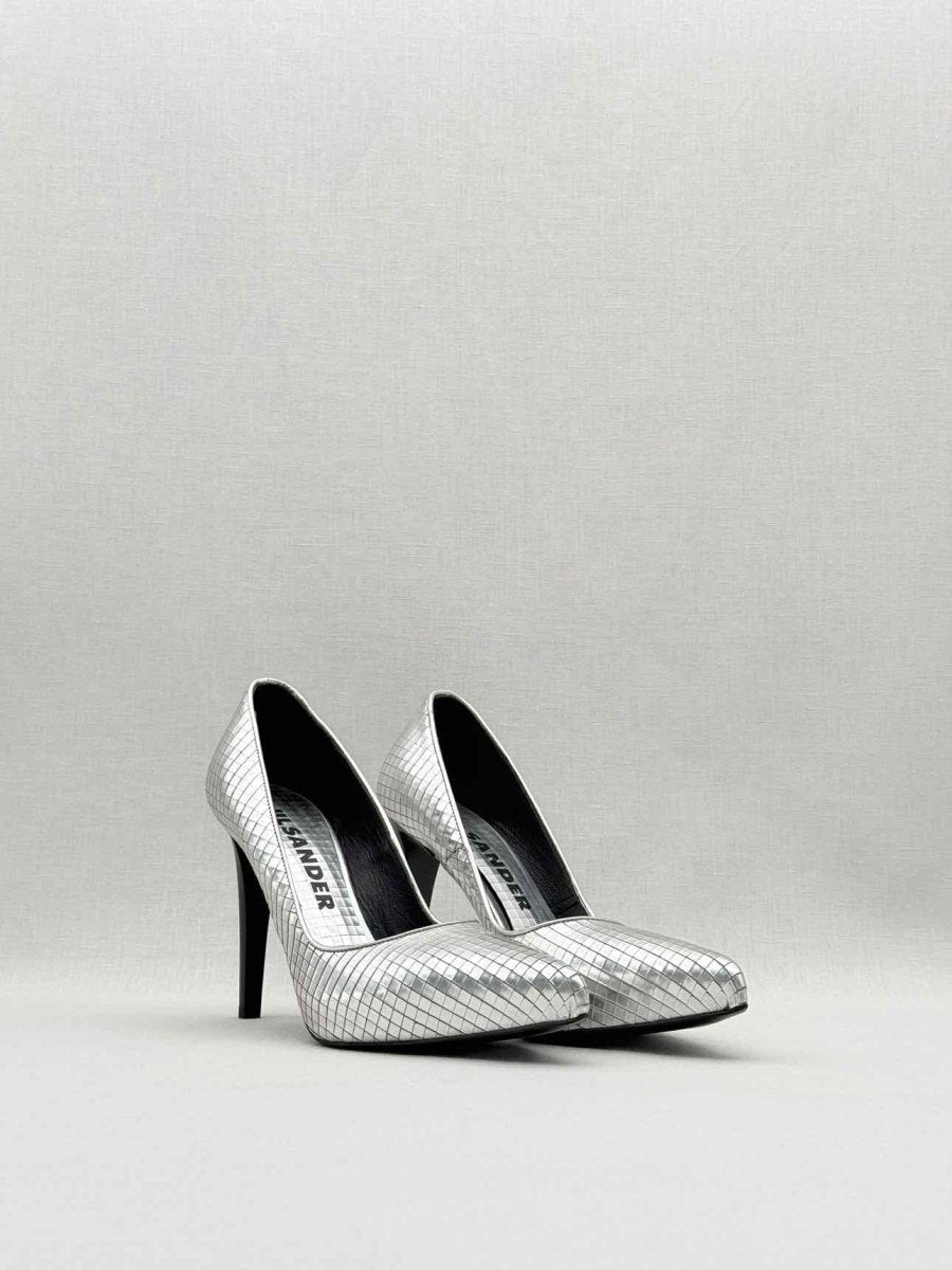 Pre - loved JIL SANDER Silver Size EU 36.5 Pumps at Reems Closet