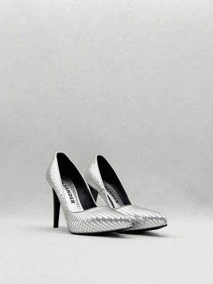 Pre - loved JIL SANDER Silver Size EU 36.5 Pumps at Reems Closet
