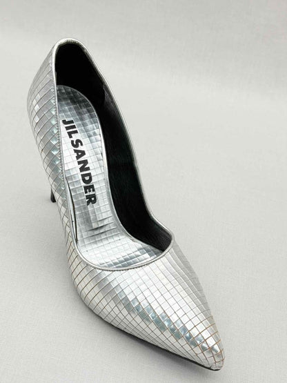Pre - loved JIL SANDER Silver Size EU 36.5 Pumps at Reems Closet