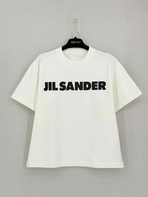Pre-loved JIL SANDER White Logo Size XSmall T-shirt at Reems Closet